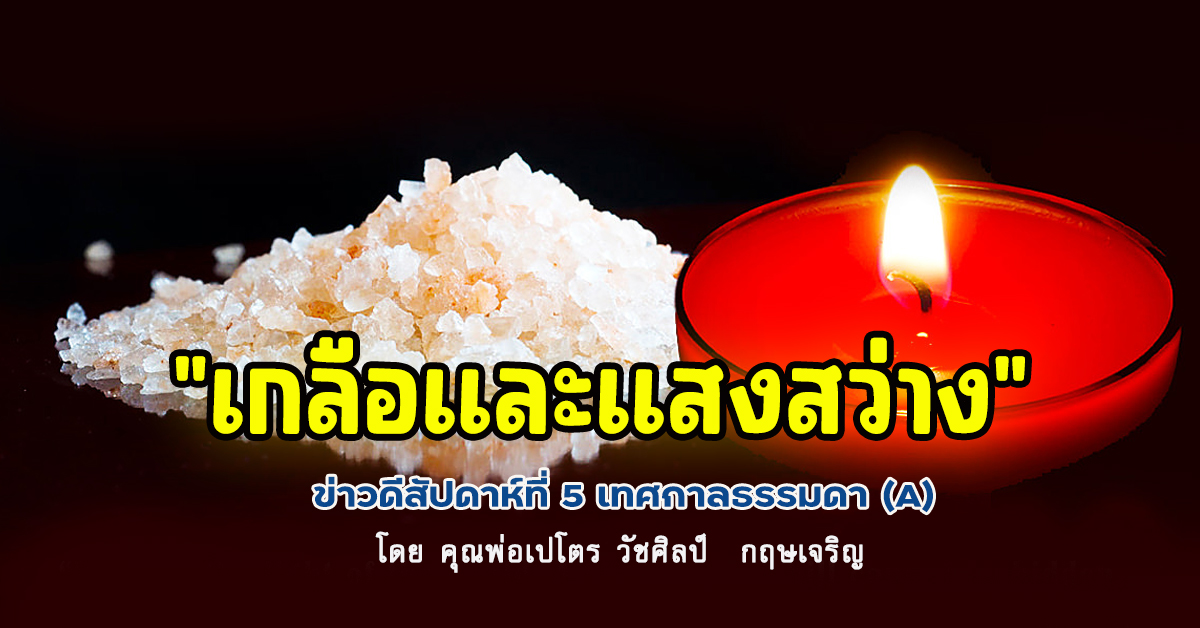 "เกลือและแสงสว่าง" ข่าวดีสัปดาห์ที่ 5 เทศกาลธรรมดา (A)