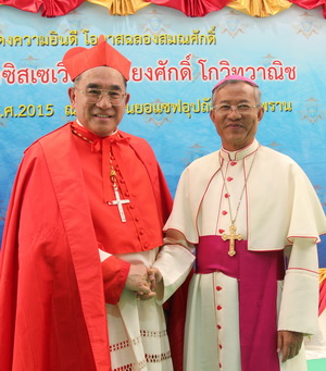 การต้อนรับและแสดงความยินดีกับพระคาร์ดินัลฟรังซิสเซเวียร์ เกรียงศักดิ์ โกวิทวานิช